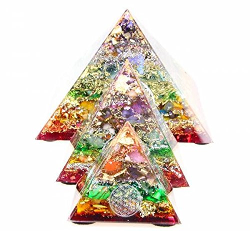 Orpanit® Orgonit 7 Chakren „Regenbogen“ Pyramide L