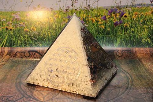 Orpanit® Orgonit nachtleuchtende Pyramide Blume des Lebens XL