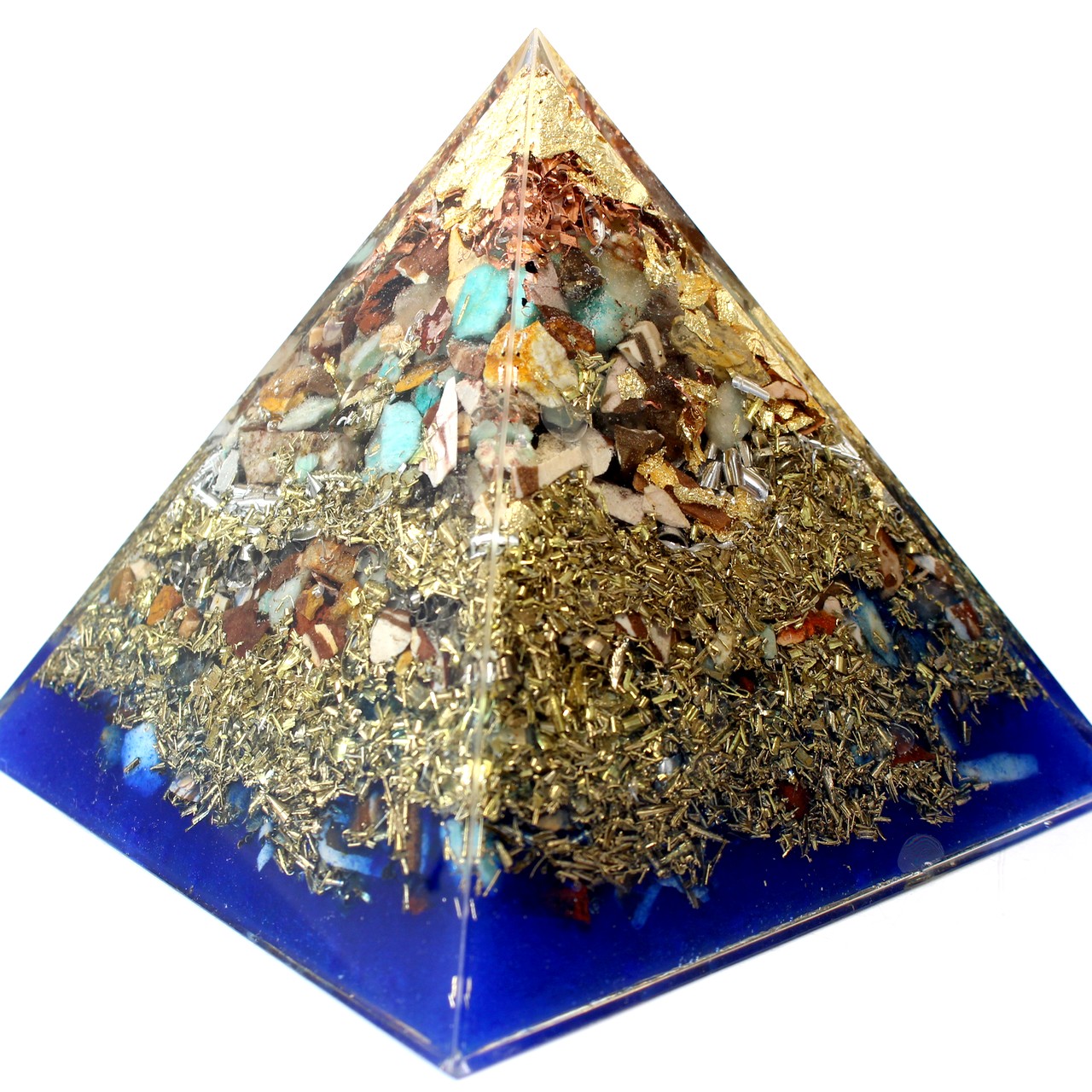 Orpanit® Orgonit 6. Chakra Pyramide L Erzengel Michael blau