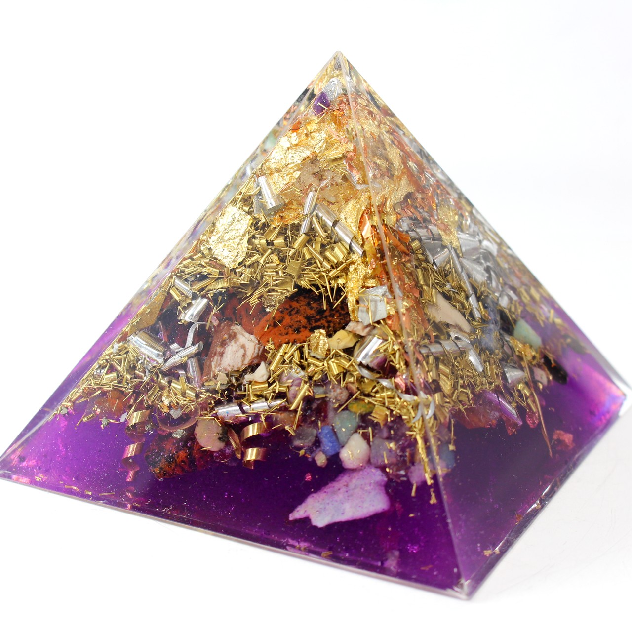 Orpanit® Orgonit 7. Chakra Pyramide XL Zadkiel violett