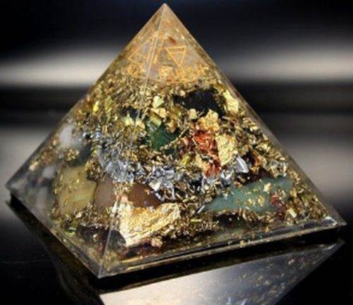 Orpanit® Orgonit Pyramide L „Akasha“ Feuer-Erde-Wasser-Luft