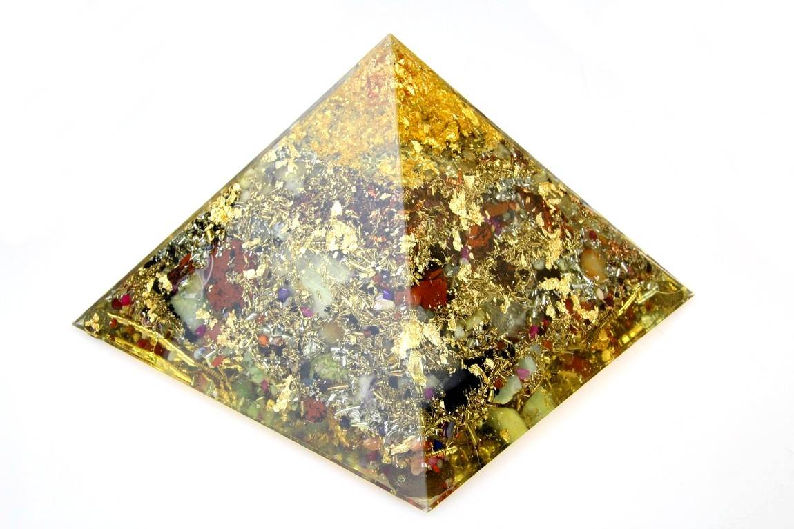 Orpanit® Orgonit Cheops Pyramide Gold „Herzenslicht“ Premium XXL
